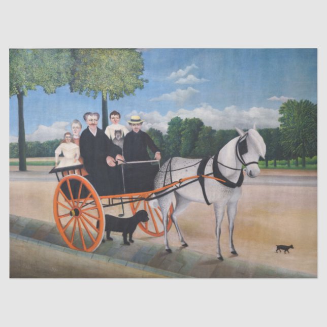 Papier Mousseline Henri Rousseau - La Carriole du pere Junier (Recto)