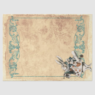 Papier Mousseline Herald White Rabbit Alice au pays des merveilles
