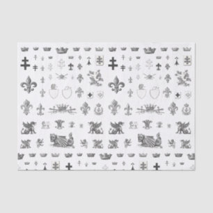 Papier Mousseline Heraldique médiévale de la Couronne