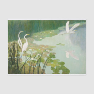 Papier Mousseline Hérons en été par Newell Convers Wyeth