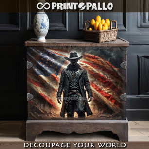 Papier Mousseline Héros cow-boy hors-la-loi western américain avec d