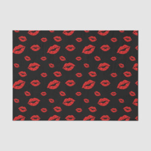 Papier Mousseline Heureuse Sainte-Valentin Red Lipstick Blot Kiss