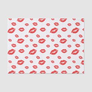 Papier Mousseline Heureuse Sainte-Valentin Red Lipstick Blot Kiss