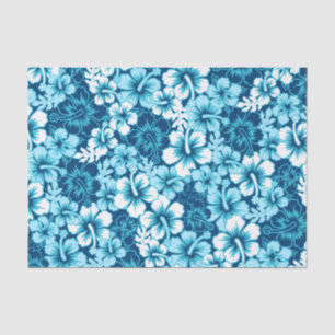 Papier Mousseline hibiscus floral surf