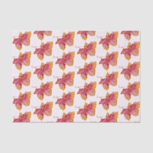 Papier Mousseline Hibiscus hawaïen motif floral 10lb papier de tissu