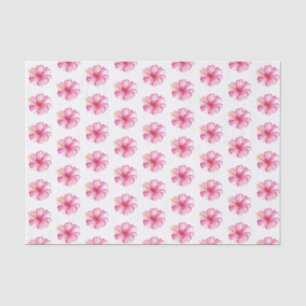 Papier Mousseline Hibiscus rose tropical