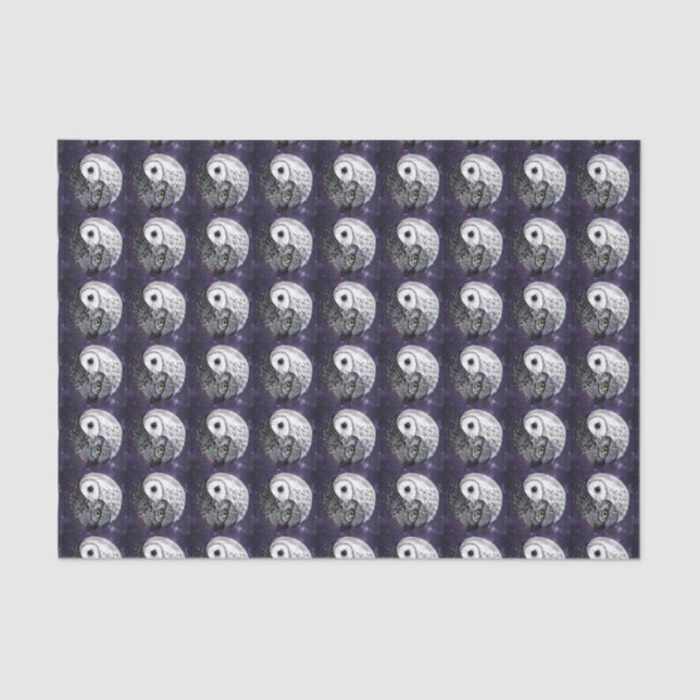 Papier Mousseline Hiboux de Yin Yang (Recto)