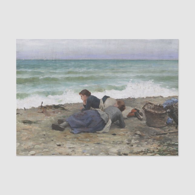 Papier Mousseline High Tide, Etretat par Daniel Ridgway Knight (Recto)