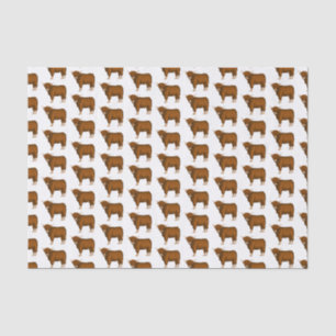 Papier Mousseline Highland cow