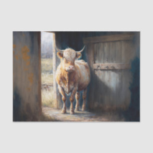 Papier Mousseline Highland Cow