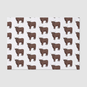 Papier Mousseline Highland cow