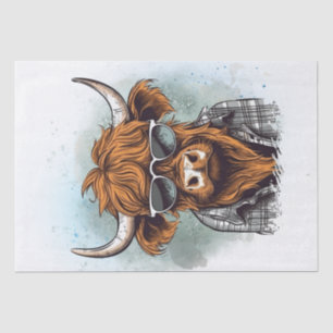 Papier Mousseline Highland Cow Bro Funny Highland Bull