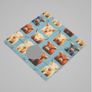 Papier Mousseline Highland Cow Ouest