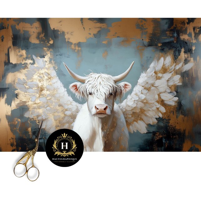 Papier Mousseline Highland Cow Rustic Boho Farmhouse Decoupage (Créateur téléchargé)