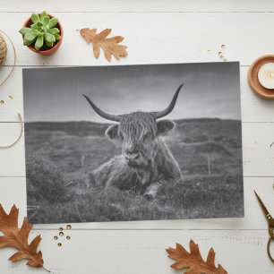 Papier Mousseline Highland Cow Scotland Russe Tissue Paper