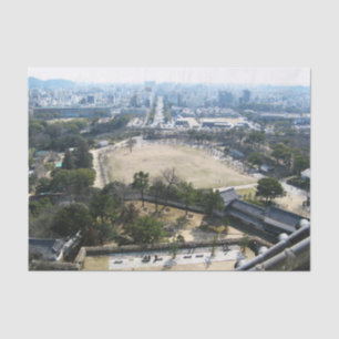 Papier Mousseline Himeji, Japon (Vue du château haut)