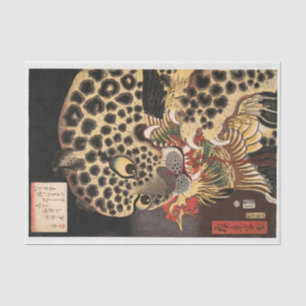 Papier Mousseline Hirokage d'Utagawa Le tigre de Ryōkoku (1860)