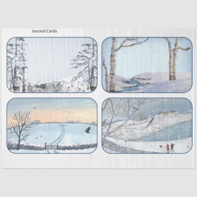 Papier Mousseline Hiver Woodland Habilement de la série d'accent Des (Recto)