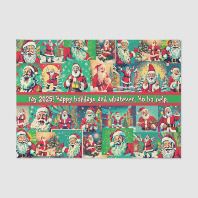 Papier Mousseline HO HO papier de tissu HELP (Recto)