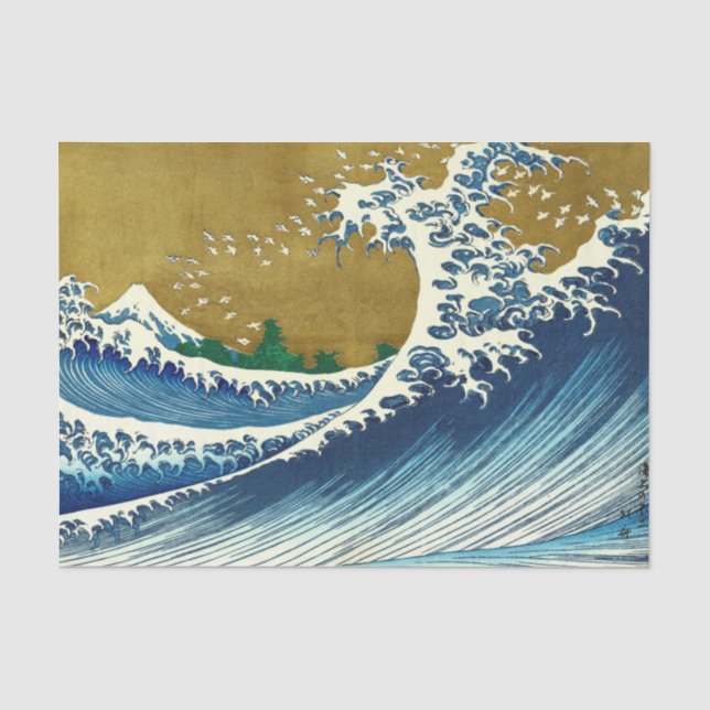 Papier Mousseline Hokusai Big Wave Japon Art japonais (Recto)