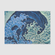 Hokusai Vague Féminine Vintage Océan
