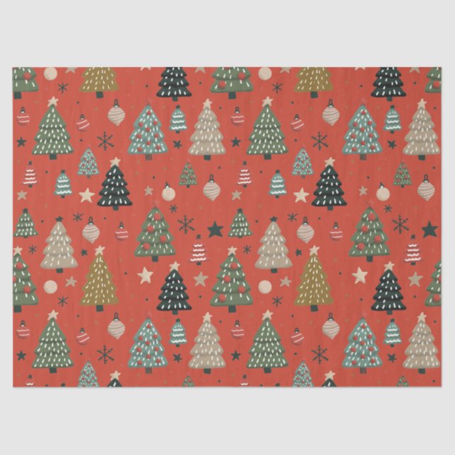 Papier Mousseline Holiday Echoes-Red (Recto)