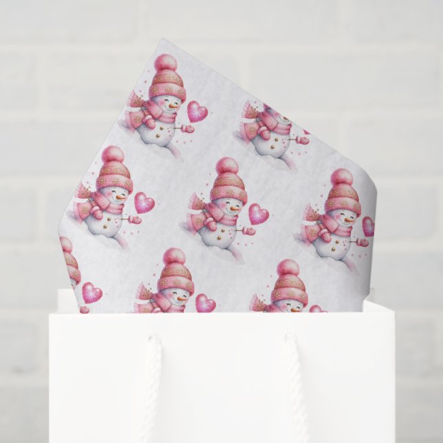 Papier Mousseline Holiday Snowman Tissue Paper (Sac cadeau)