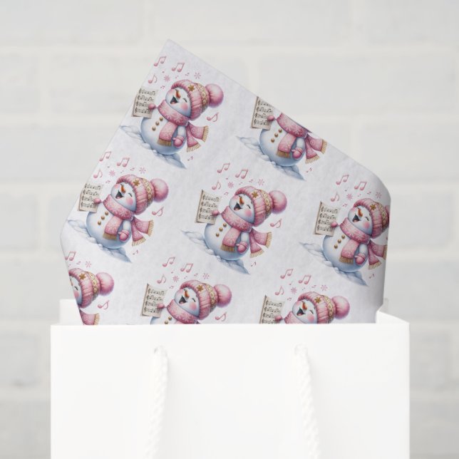 Papier Mousseline Holiday Snowman Tissue Paper (Sac cadeau)