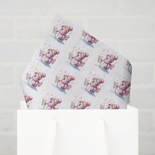 Papier Mousseline Holiday Snowman Tissue Paper (Sac cadeau)