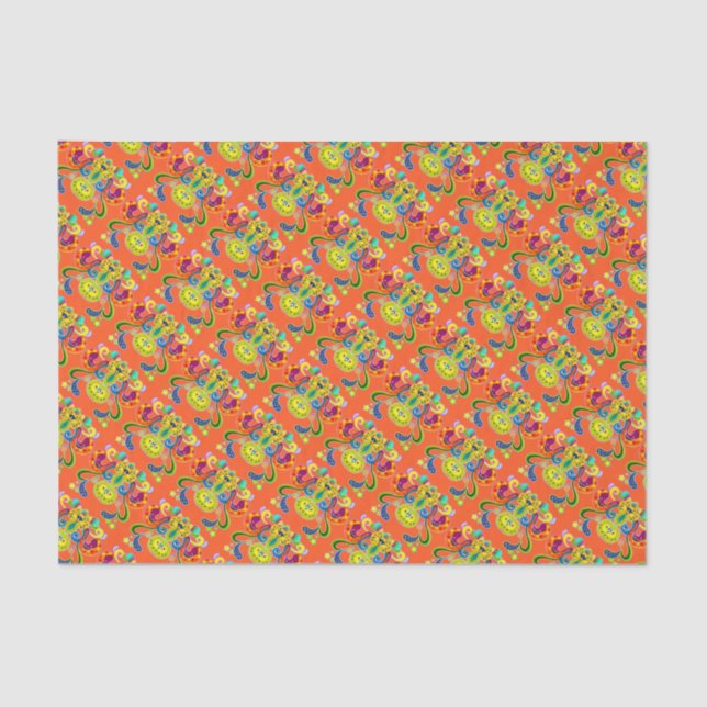 Papier Mousseline holiES - abstraite vache sainte heureuse + vos idé (Recto)