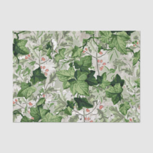 Papier Mousseline Holly Ivy Vintage Noël Feuille Musique Feuille Vin