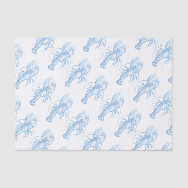 Papier Mousseline Homard bleu (Recto)