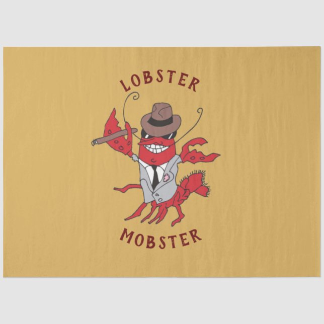 Papier Mousseline Homard Homard 🦞 Drôle Cartoon Gangster (Recto)