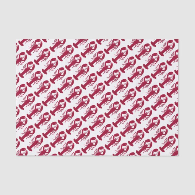 Papier Mousseline Homard rouge nautique (Recto)