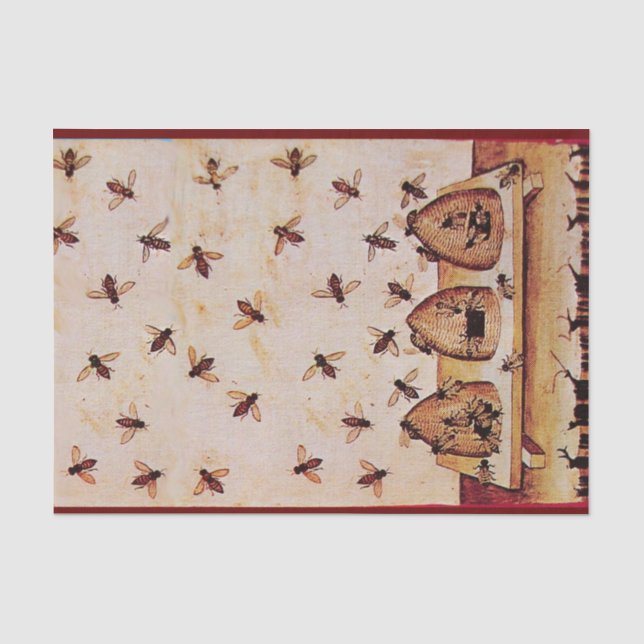 PAPIER MOUSSELINE HONEY BEE HAUTES, MAINTIEN DE L'OEUVRE, FOURNITURE (Recto)