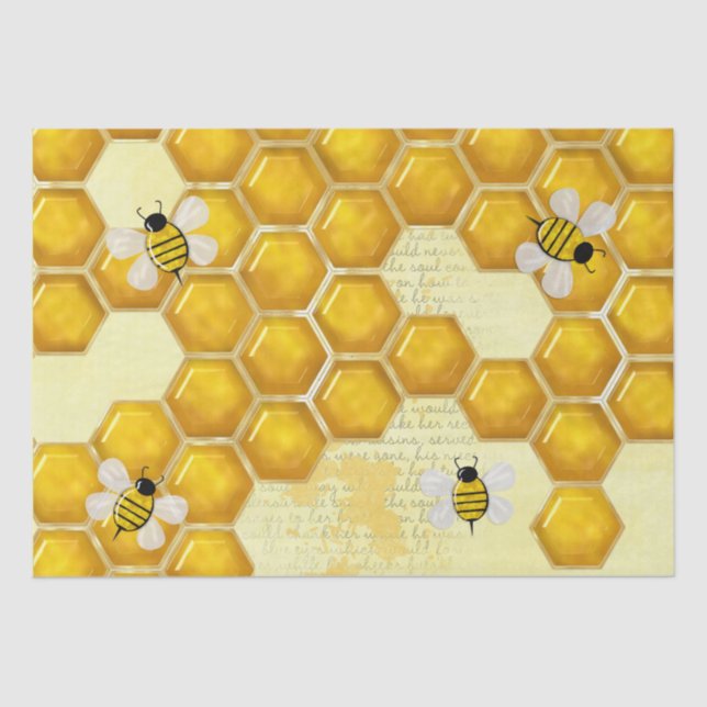 Papier Mousseline Honey Comb 3D Whimsey (Recto)