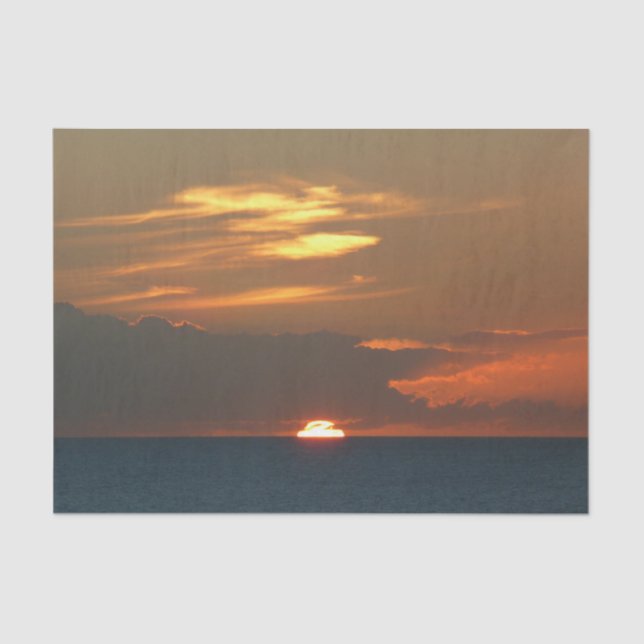 Papier Mousseline Horizon Coucher de soleil Colorful Seascape Photog (Recto)