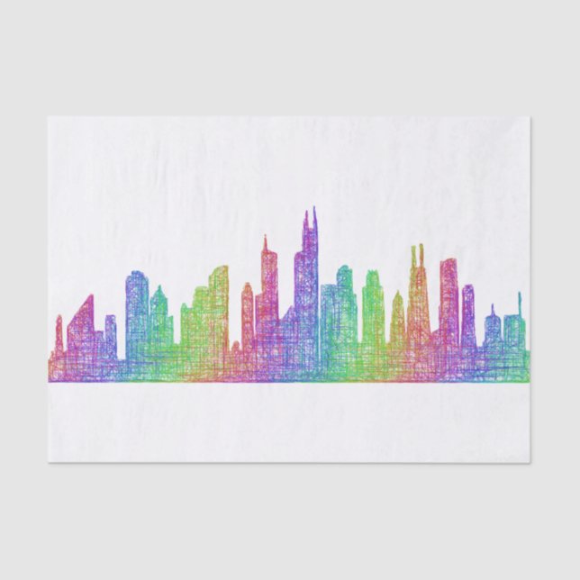 Papier Mousseline Horizon de Chicago (Recto)
