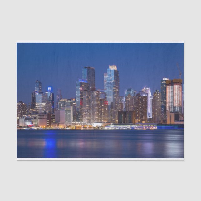 Papier Mousseline Horizon de nuit de New York (Recto)