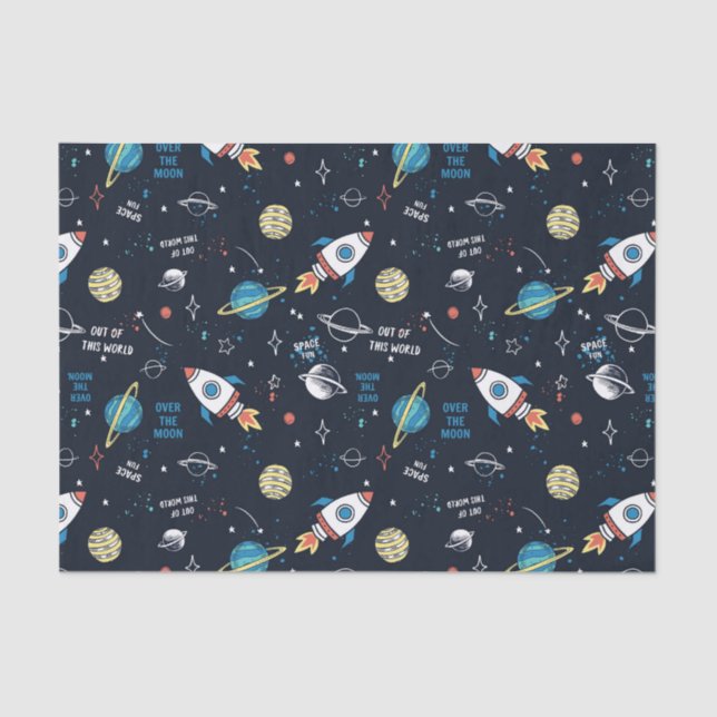 Papier Mousseline Hors de ce Motif spatial mondial (Recto)