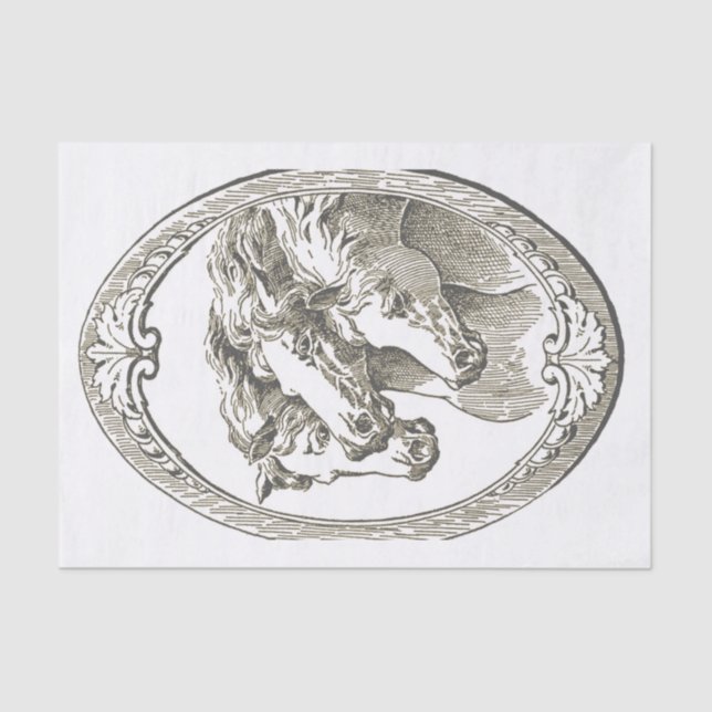 Papier Mousseline Horse Cameo (Recto)