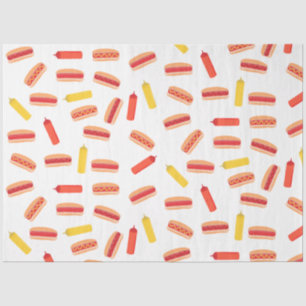 Papier Mousseline Hot Dog Fast Food Motif barbecue