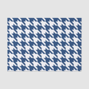 Papier Mousseline Houndstooth élégant de la Marine