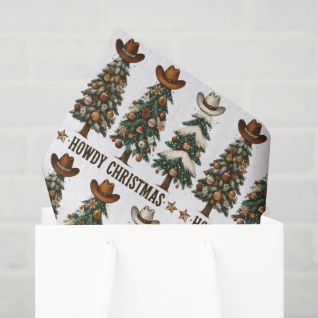 Papier Mousseline Howdy Christmas (Sac cadeau)