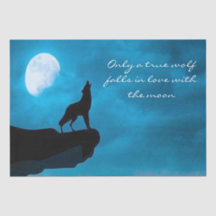 Papier Mousseline Howling Wolf Decoupage