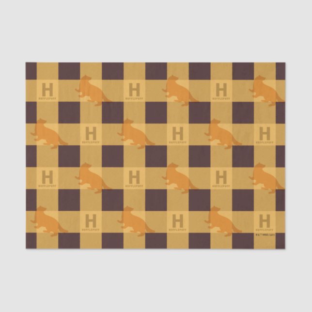 Papier Mousseline HUFFLEPUFF™ Check Plaid Pattern (Recto)