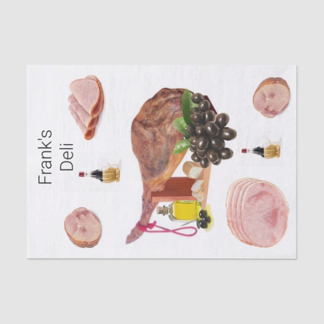 Papier Mousseline Huile d'olive de jambon de papier de tissus, olive (Recto)