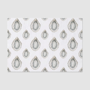 Papier Mousseline Huîtres côtières aquarelles