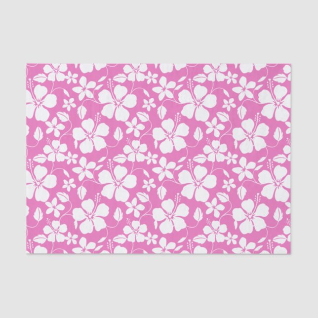 PAPIER MOUSSELINE HULA HAÏIENNE (HIBISCUS) ROSE (Recto)