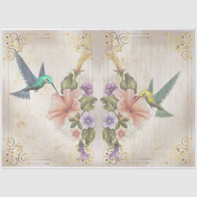Papier Mousseline Humminbirds Series Design 4 (Recto)